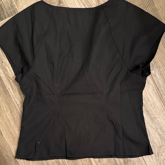 Madewell Elegant Black Wrap Blouse - Picture 7 of 7